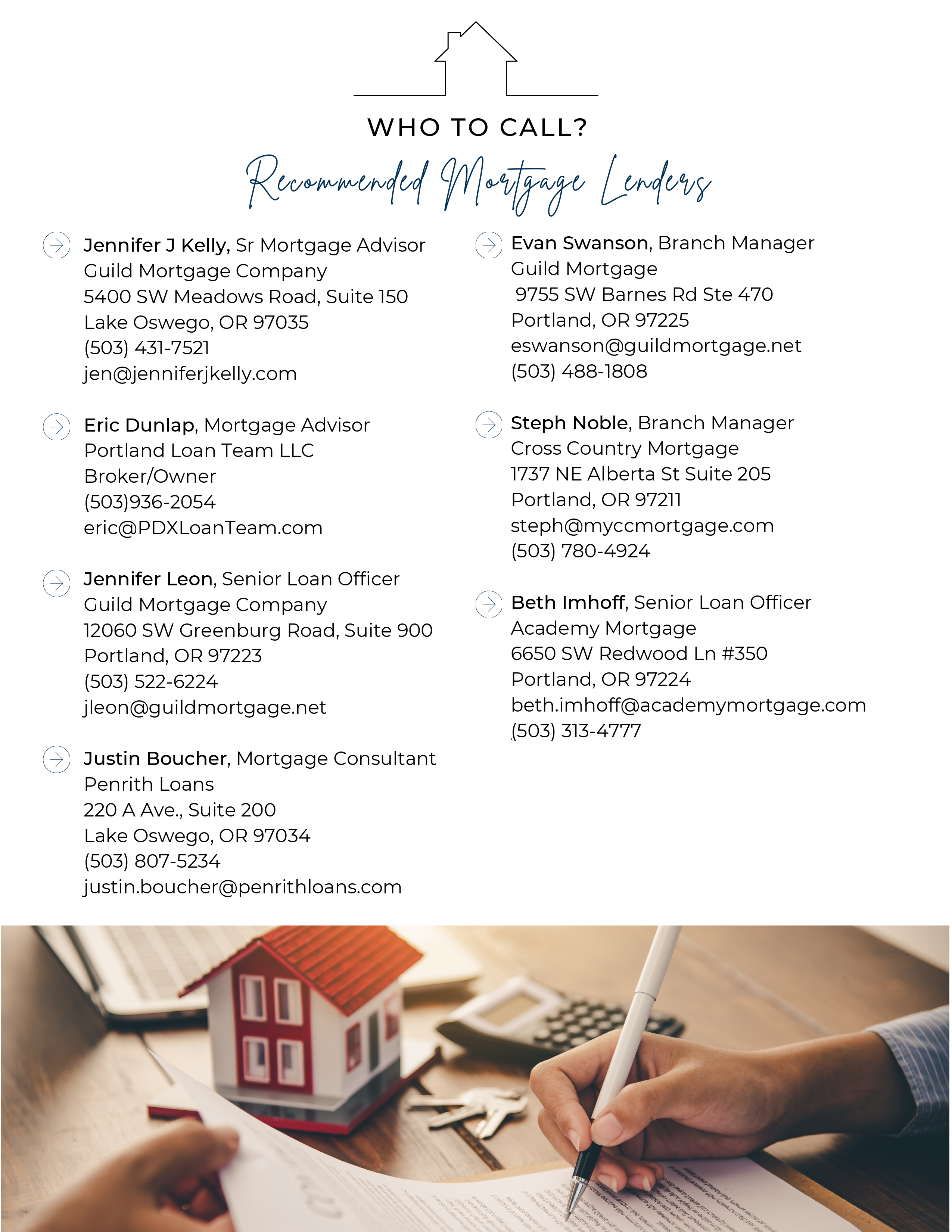 Recommended Lenders