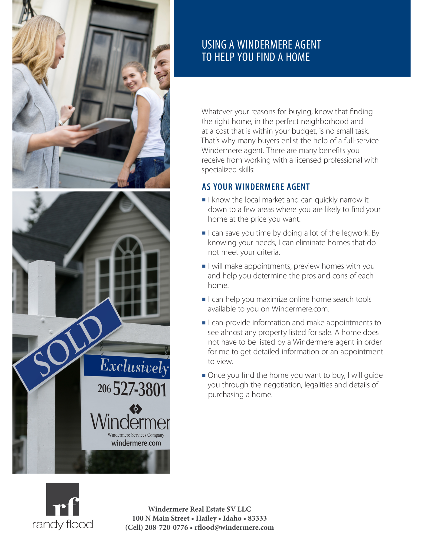 Using a Windermere Agent